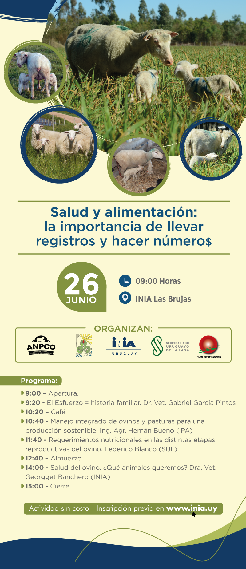 Invitación jornada salud y alimentación en ovinos 2024