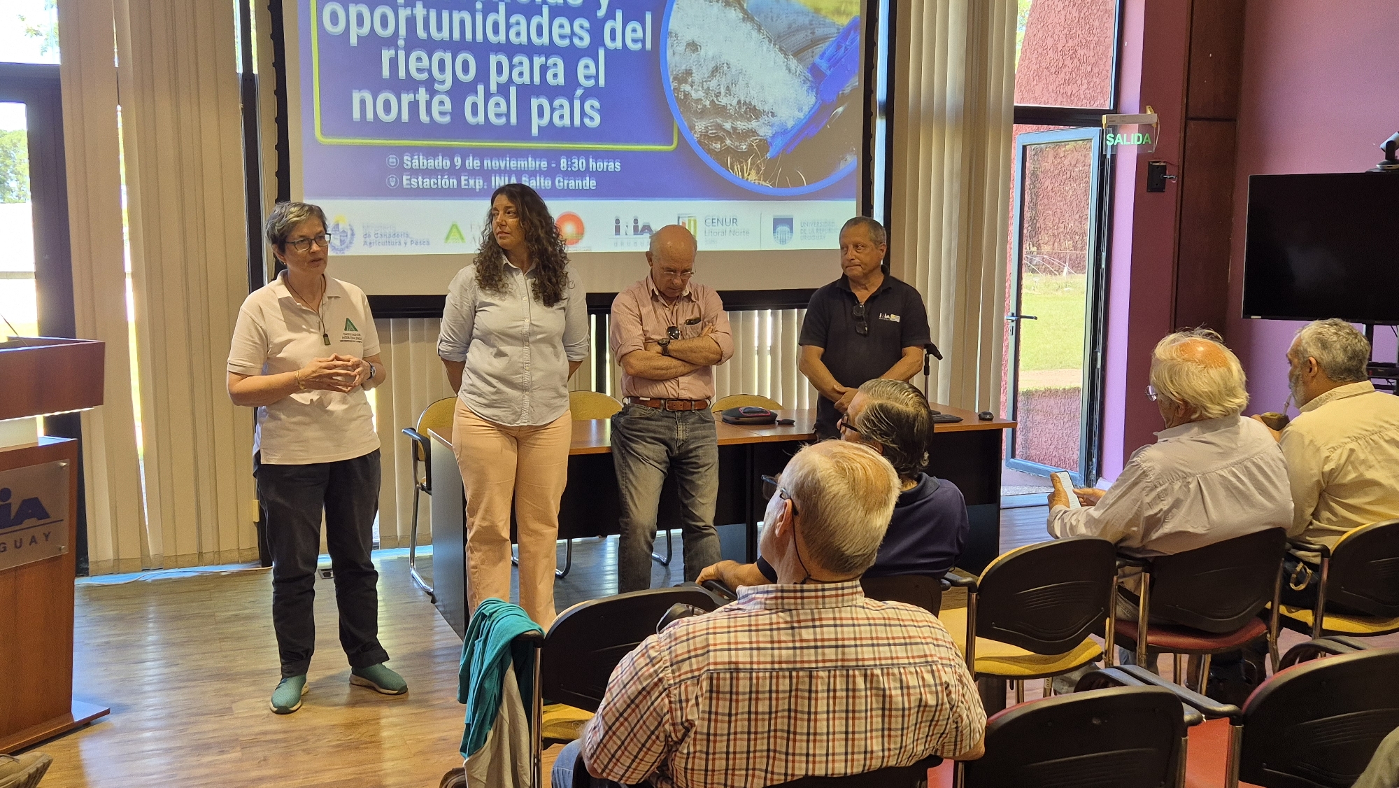 Actividad de riego en SG