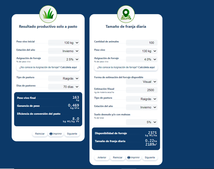 módulos con datos