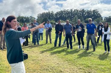 Maria Cristina Capurro en campo
